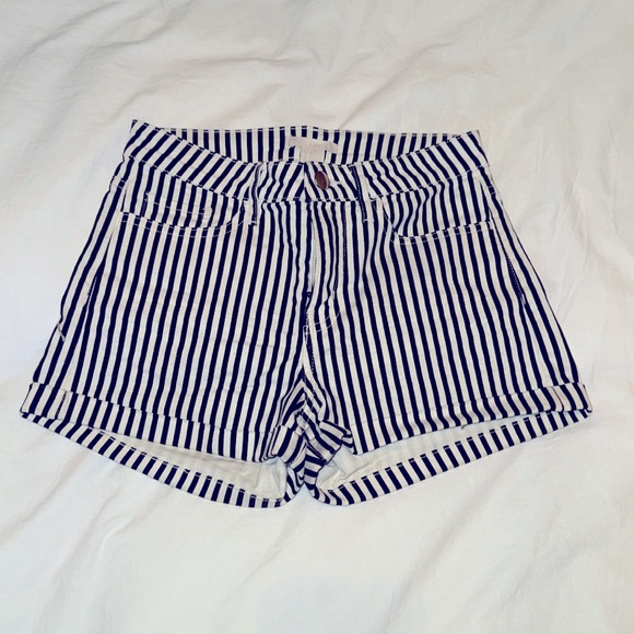 H&M black and white striped shorts - Picture 1 of 3